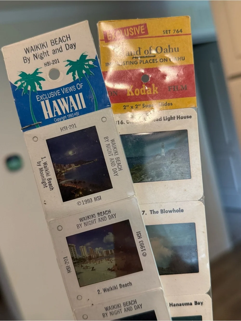 Vintage Hawaii film strips slides New Waikiki Oahu 90s bundle of 2